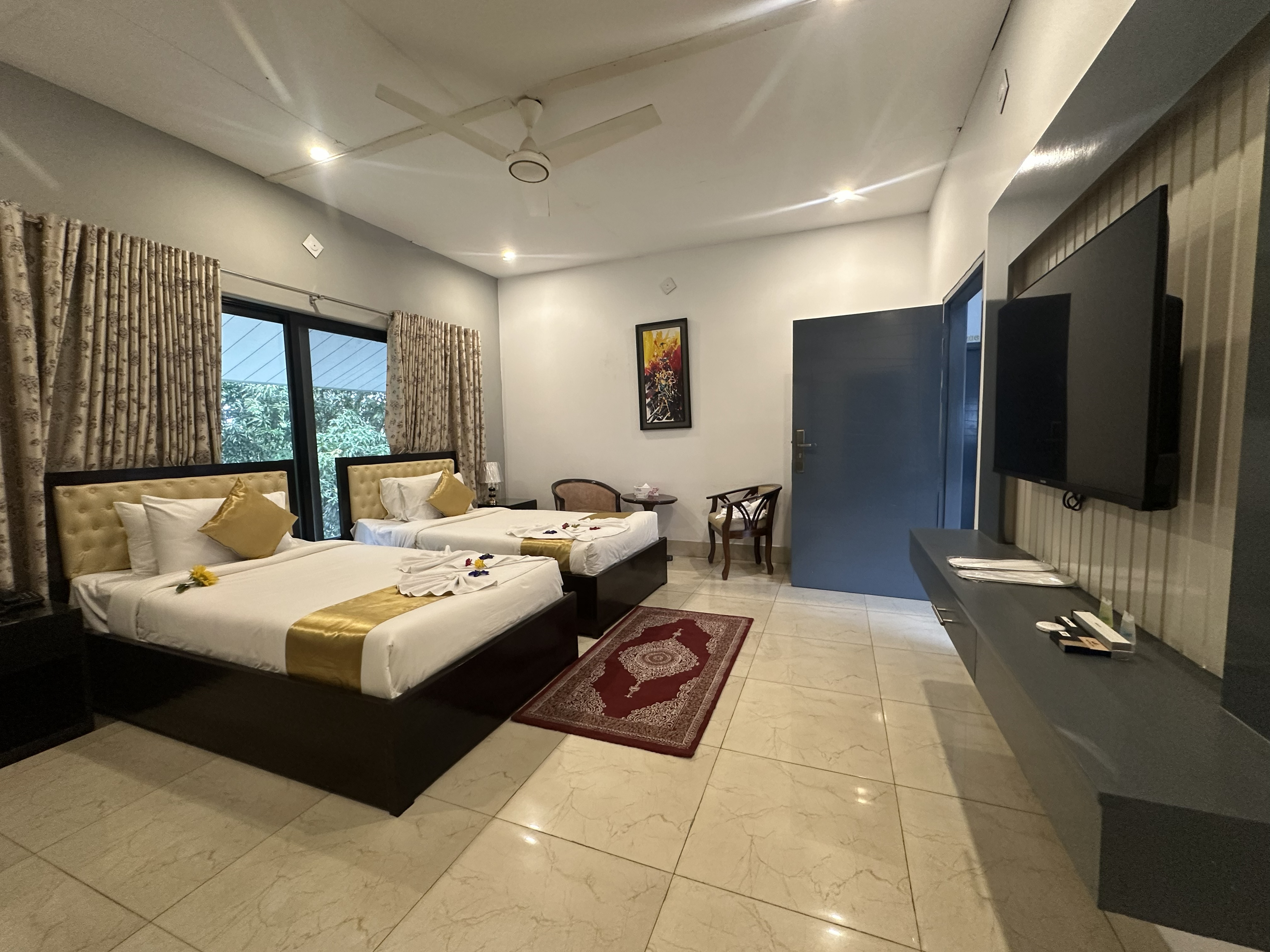 Superior Twin Room at SOAA Resort Sirajganj with Modern Twin Beds